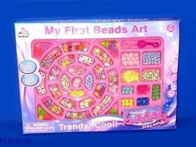Productafbeelding van Bongers Toys "Mijn eerste kralen" - Kunststof kralen set in doos