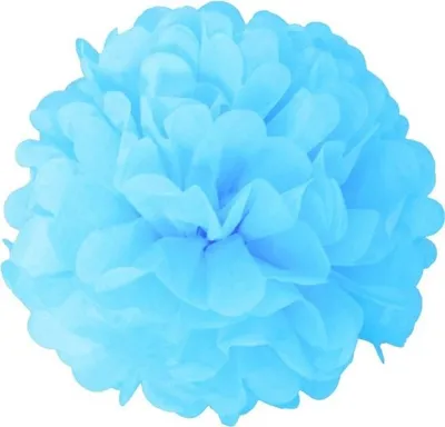 Produktbild von pompons Party Dekoration 2 Stück hellblau
