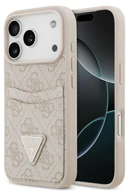 Obrázok produktu pre Guess - Hardcase 4G Double Card Triangle puzdro pre iPhone 17 Pro - ružové