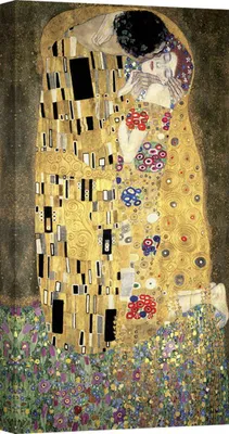 Immagine prodotto di Quadro su tela - Gustav Klimt, Il bacio - 100 x 50 cm