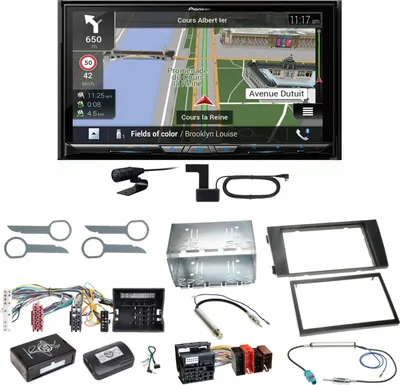Produktbild von Pioneer AVIC-Z930DAB Navigation Bluetooth CD Einbauset für Audi A6 4B Facelift