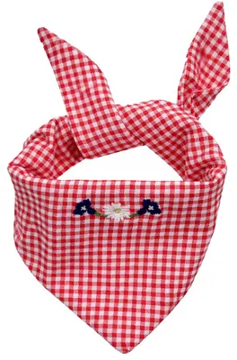 Produktbild von BONDI Baby Mädchen Halstuch Dreieckstuch 91847 | Rot Weiß kariert