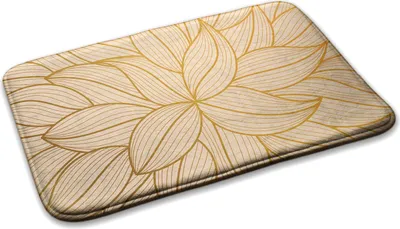 Produktbild von Teppich Wohnzimmer Schlafzimmer Modern - 75 cm x 45 cm - Blätter In Einem Muster