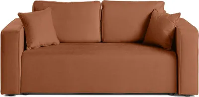 Image de Best Mobilier Topaze - canapé droit 2 places - en tissu , Terracotta
