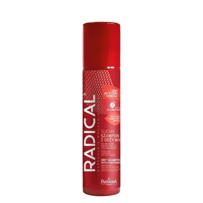 Zdjęcie produktu dla Farmona Radical Suchy szampon z odżywką do włosów zniszczonych i osłabionych, 180ml