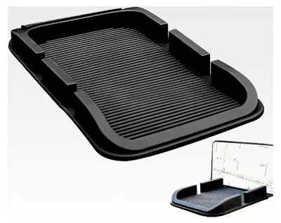 Produktbild von Antirutschmatte für das Auto Armaturenbrett, Antirutsch Pads, Ablage für Armaturenbrett, 3 in 1 Anti Rutsch Pad, Matte für Autodekorationen, Brillen und Handys (Schwarz)