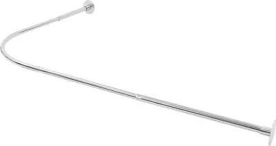 Zdjęcie produktu dla Drążek na zasłonę prysznicową - Drążek narożny w kształcie litery L - Regulowany 72-95 x 90-130 cm - Stal nierdzewna 201 - Montaż ścienny - Udźwig 8 kg - Srebrny