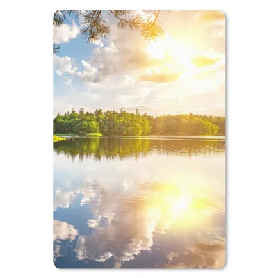 Produktbild von MuchoWow® Mauspad Mousepad Bäume - Wasser - Sonne 18x27 cm - Mousepads - Maus Mat - Pad - Mausunterlage