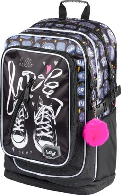 Produktbild von Baagl Schulrucksack für Mädchen mit Laptopfach und Reflektierenden Elementen (Turnschuhe)