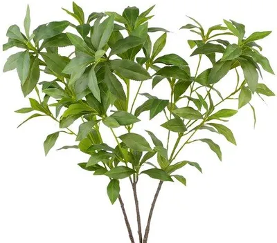 Obrázok produktu pre Umelé stonky fikusu, balenie po 3 ks, 80 cm, umelé vetvičky s listami, umelé zelené listy, do domácnosti, kancelárie, hotela, na dekoráciu