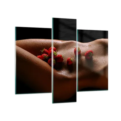 Produktbild von Bilder auf glas - Frau Wasser Tröpfchen Tau - 95x80cm - Glasbilder - Wandbilder - Kunstdruck - zum Aufhängen bereit - Wanddekoration aus Glas - Glas Bilder - Wandbild auf Glas - GCB95x80-2533