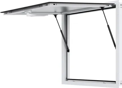 Immagine prodotto di SucceBuy vetrina di concessione per food truck, 91,4 x 91,4 cm, vetrina di servizio per food truck in lega di alluminio - vetrina di servizio stand-up con sportello a tenda, apertura fino a 85 gradi