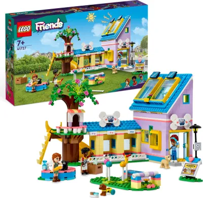 Produktbild von LEGO 41727 Friends Hunderettungszentrum, kreatives Tierarzt Spielzeug mit Mini-Puppen und Welpen-Figuren, aus der Serie 2023 Autumn mit Zac und Tierfiguren, wie Pickle der Hund