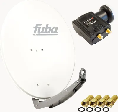 Produktbild von Fuba daa 780 Satellitenantenne Aluminium in Weiss HDTV 3D 4KPremiumX DELUXE Twin LNB Sat