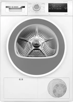 Produktbild von Bosch WTH85292BY, Freistehend, Frontlader, Wärmepumpe, Weiß, Drehregler, Berührung, Rechts