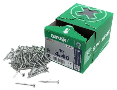 Immagine prodotto di SPAX® 0191010400403 SPAX® Universalschrauben T20 Senkkopf WIROX 0191010400403 4 mm x 40 mm, 200 St.