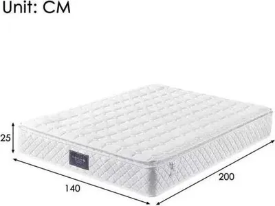 Obrázek produktu pro Matrace, ergonomický design, 7zónová podpora, bílá - 140*200*25 cm