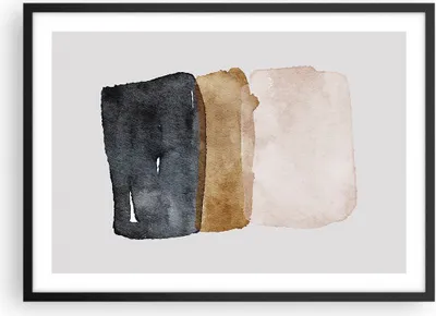 Produktbild von Gerahmtes Poster - Schwarzer Rahmen - Abstraktion die Farben Aquarell - 70x50 cm - Wand Bild - Wanddeko - Wandbilder - Kunstposter - Wandposter - Bilderrahmen - Bilder - Kunstdruck - P2BAA70x50-4947