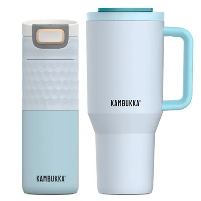 Zdjęcie produktu dla Kubek termiczny ze słomką Rio 950 ml + kubek termiczny Etna Grip 500 ml Zestaw Kambukka Coco Breeze