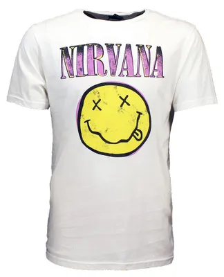 Immagine prodotto di Maglietta Nirvana con smiley in stile Xerox – Merchandising ufficiale - M
