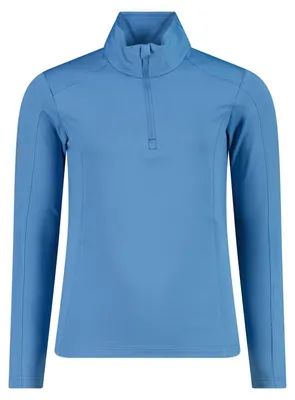 Imagen del producto de CMP, sudadera con capucha de softshell para niñas, con tecnología Dry Function, color azul, talla 116