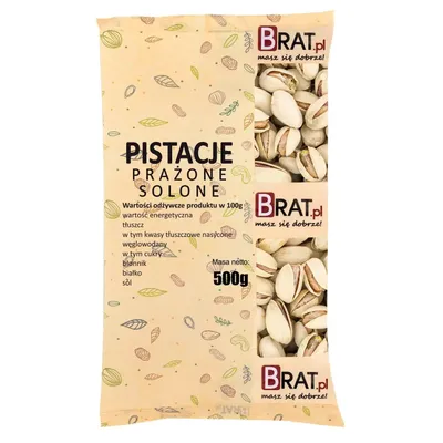 Zdjęcie produktu dla Pistacje prażone 500g Brat.pl