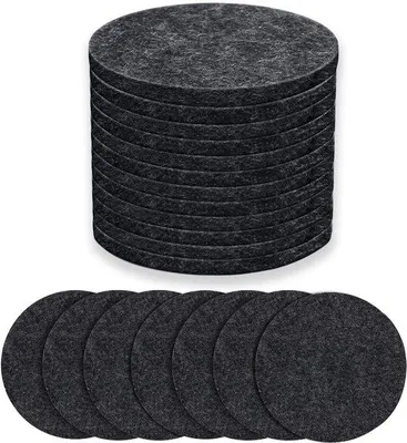 Image de Sous-verres ronds antidérapants, lot de 30, gris foncé
