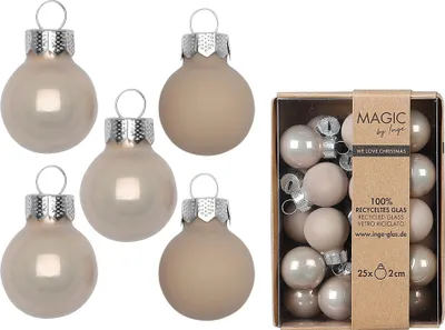 Weihnachtskugeln Glas 2cm 25 Stück - Fine Alabaster