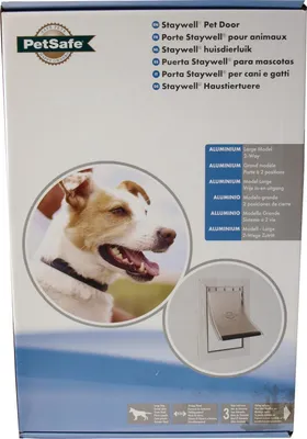 Productafbeelding van PetSafe aluminium deur nr. 640 L wit/transparant PetSafe Gebr. de Boon