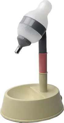 Zdjęcie produktu dla Stojący dozownik wody dla kotów, wszechstronny, z regulacją wysokości, automatyczna butelka dla kotów, psów, zwierząt domowych, beżowy spód