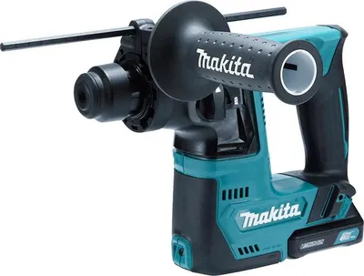 A cordless rotary hammer drill is shown against a white background.