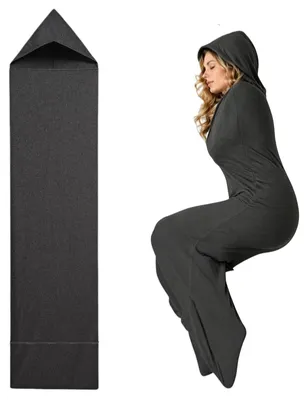 Imagen del producto de Saco de dormir con capucha, transpirable, talla S, ideal para relajarse