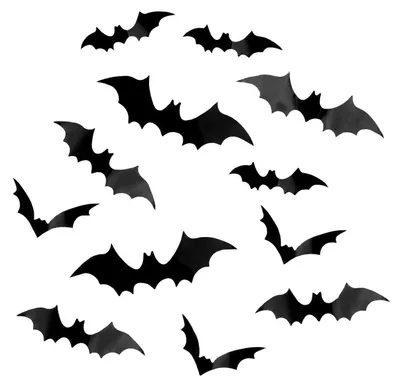 Obrázek produktu pro 12 ks netopýrů, dekorace – Halloween