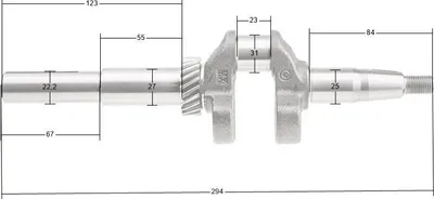 Obrázok produktu pre Kľukový hriadeľ Kohler XT675 ORIGINÁLNA ČASŤ 14014139-S
