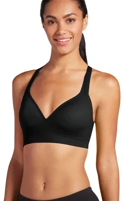 Zdjęcie produktu dla Bralet damski bezszwowy, z formowanymi miseczkami. - Czarny - Rozmiar L