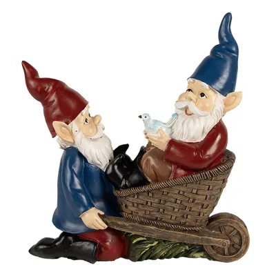 Productafbeelding van Clayre & Eef Decoratiefiguur Kabouter, 23 cm, blauw en rood, polyresin
