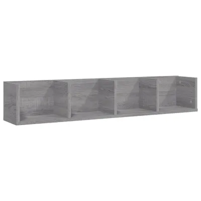 Obrázek produktu pro vidaXL Nástěnná police na CD Grey Sonoma 100x18x18 cm Dřevěný materiál