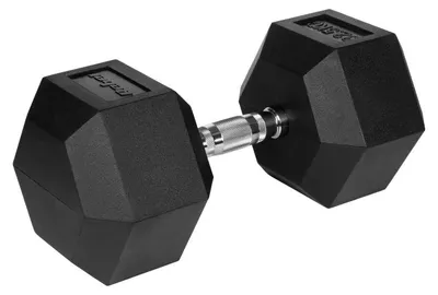 Zdjęcie produktu dla Hantle - trening siłowy - fitness - żeliwo z gumową powłoką - sześciokątne - 32,5 kg