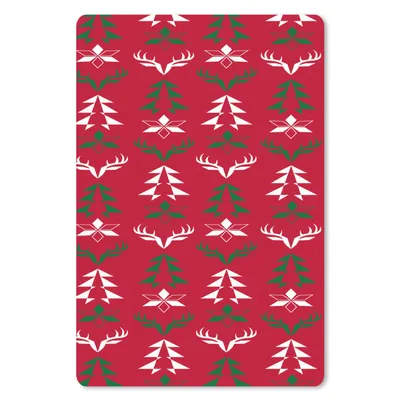 Produktbild von MuchoWow® Mauspad Mousepad Hirsche - Muster - Weihnachten 18x27 cm - Mousepads - Maus Mat - Pad - Mausunterlage