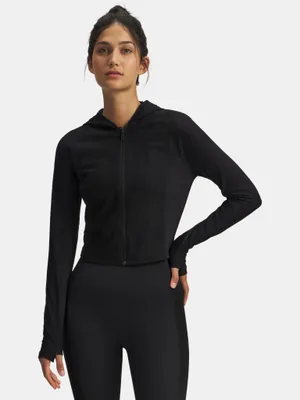 Produktbild von Under Armour UA Halo Jacquard-Strickjacke für Damen – Schwarz LG