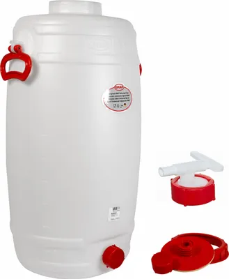 Produktbild von Graf Getränkefass Kunststoffass Rund 50 Liter mit Auslaufhahn NW 10