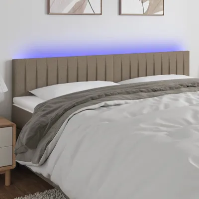 Produktbild von The Living Store LED Kopfteil Taupe 180x5x78/88 cm Stoff