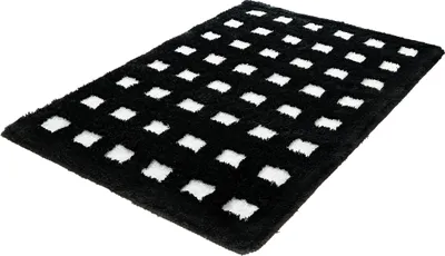 Produktbild von Kleine Wolke Badteppich BOXES Schwarz-Weiß 70 x 120 cm