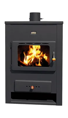 Image de Poêle à bois Prity K13 - 12,1 kW, design robuste, noir graphite, classe énergétique A