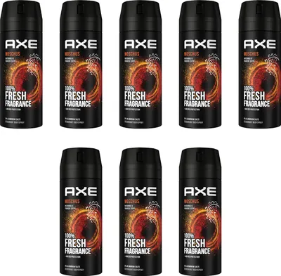 Produktbild von AXE Bodyspray Moschus Deo 8x 150ml Deospray Deodorant Männerdeo ohne Aluminium Herren Männer Men