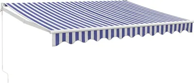 Immagine prodotto di vidaXL Tenda retrattile blu e bianca 3x2,5 m in tessuto e alluminio