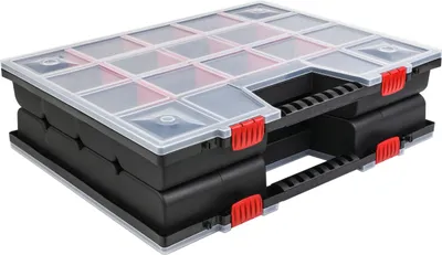 Produktbild von Box na triedenie sortimentu Box na náradie NOR20DUO Červený plast
