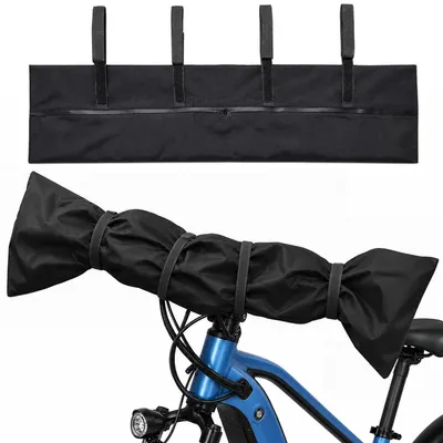 Image de Housse de protection pour guidon de vélo électrique, protection de transport, imperméable, universelle, noire