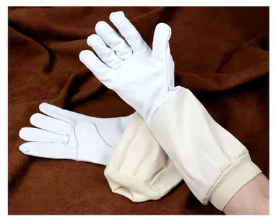 Produktbild von Imkerhandschuhe aus echtem Rindleder, Bienenhandschuhe in robuster Qualität - er Schutz für Imker