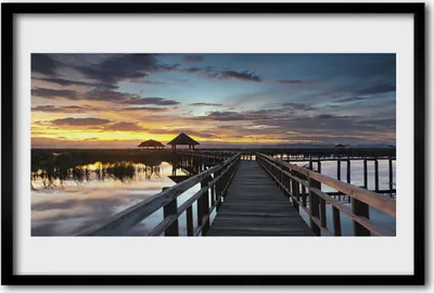 Produktbild von Bild 60x40 MDF-Rahmen Wandkunst Bridge-Architektur